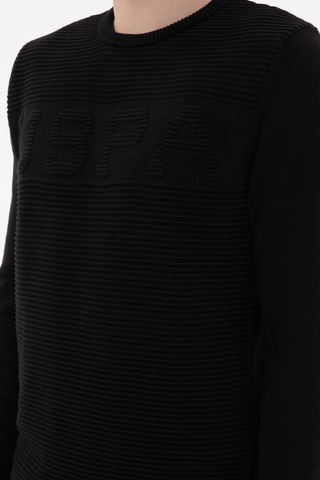 U.S. Polo Assn. Erkek Slim Fit Bisiklet Yaka Siyah Kazak 50293089-VR046