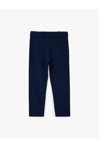 Koton Beli Lastikli Bağlama Detaylı Pileli Basic Pantolon Lacivert 6skb40144tw