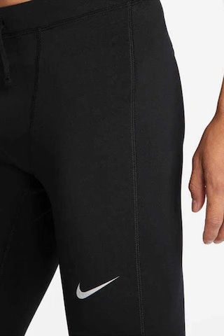 Nike Power Dri-fit Challenger Reflektörlü Tam Buhar Bariyeri Cepli Siyah Erkek Tayt Siyah