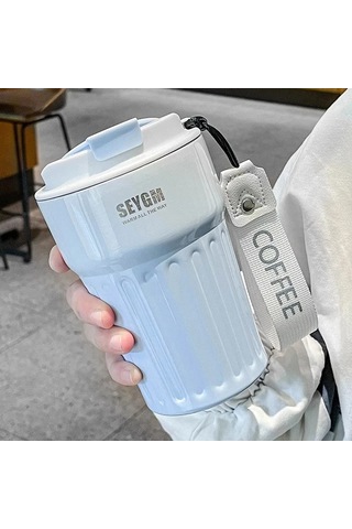 400 Ml Paslanmaz Çelik Sızdırmaz Vakum Şişeler Kahve Termos Şişe Diğer Mavi Ve Beyaz