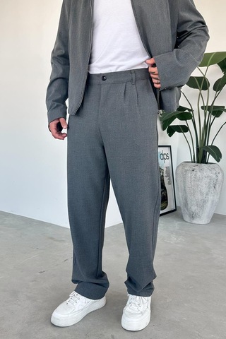 Antrasit Premium Relaxed Fit Kumaş Pantolon Antrasit