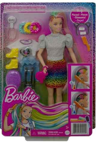 Grn81 Barbie. Leopar Desenli Saçlar Bebeği