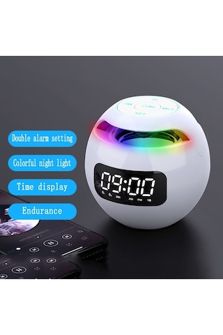 Butu G-90S Çalar Saat FM Radyo Akıllı Subwoofer Taşınabilir Kablosuz Bluetooth Hoparlör