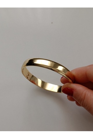 Lente Aksesuar Xuping Gold Kaplama Klasik Ajda Modeli Kadın Kelepçe Bilezik Altın - Gold