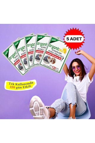 Organicsun 5'li Paket Ayakkabı Koku Önleyici Giderici Toz
