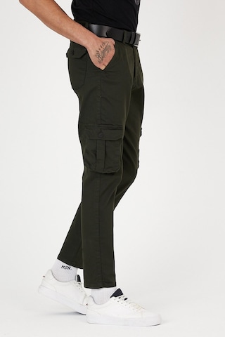 Siyah Renk Körüklü Paçası Lastiksiz Kargo Pantolon haki