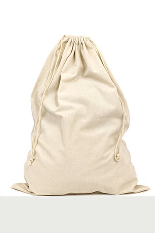 Kanvas Çok Amaçlı Kirli Çamaşır Torbası 50x70 1 Adet Açık Bej