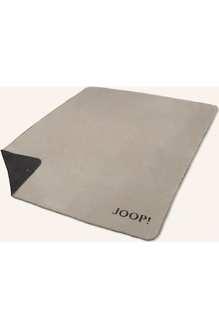 Joop Uni Doubleface Battaniye 150x200 Cm Çift Taraflı Yumuşak Doku Ve Zierstich Detay Pamuk Battaniye Koyu Gri 150 X 200 Cm