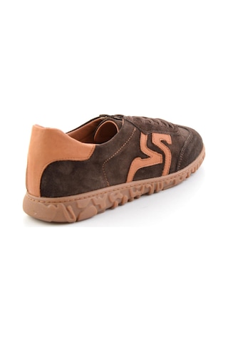 Bambi Kahve Süet Hakiki Deri Kadın Sneaker K01753005702