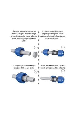 GPA Kaplin Dıştan Dişli Erkek Adaptör (20x1/2)