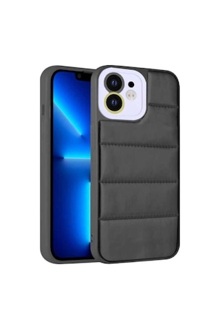 Apple Uyumlu iPhone 11 Kılıf Kamera Korumalı Airbagli Renkli Zore Seksek Kapak Siyah