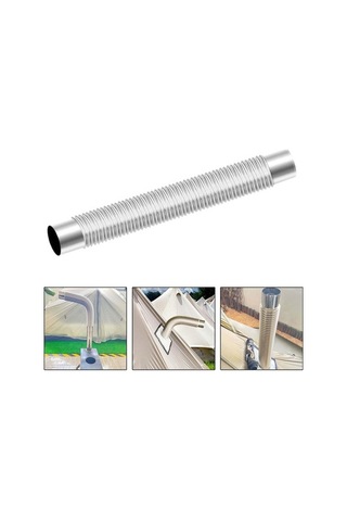 Pazly 19.7 2.4in Paslanmaz Çelik Odun Soba Borusu, Yüksek Sıcaklığa Dayanıklı, Kamp Ve Ev Kullanımı