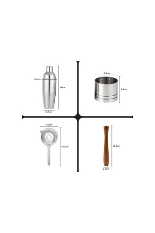 Wondernest Seti, Dayanıklı No.1843 Mikser Lichen Kokteyl Çelik Barmenlik Bg