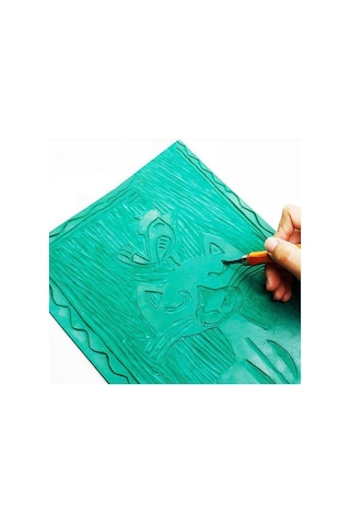Mühürcüm Gravür Oyma Sanatı İçin Kauçuk Yumuşak Yeşil Levha Baskı Ofset