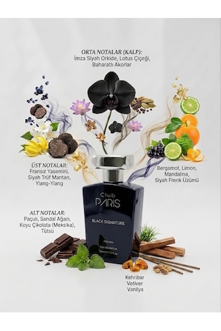 Club Paris Black Signature - Erkek Parfüm 50 Ml Odunsu - Oryantal