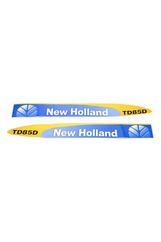 New Holland TD85D Yan Yazı Takımı Kaporta Etiketi Sağ - Sol Kaput Sticker Seti