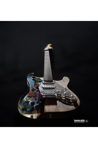 Elektro Gitar Custom Epoksi & Yıllanmış Ağaç Kişiye Özel Nordic Grey