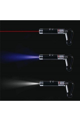 24 Adet 3in1 Yüksek Kalite Işıklı Anahtarlık Lazerli + Mor Işık + Beyaz Led Işıklı Anahtarlık 7 Cm Renkli