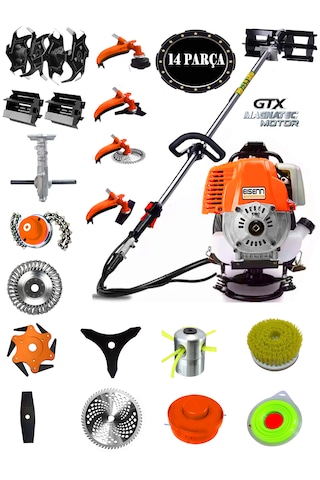 Eisenn German Cobra 980 Pro Sırt Tırpan + Akrobat Çapalama + Toprak Eşeleme 14 Parça Full Set