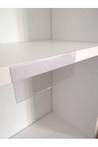 10 Ad Pvc Etiketlik Yapışkanlı 8x3 Cm Raf Etiket Cebi Yapışkanlı