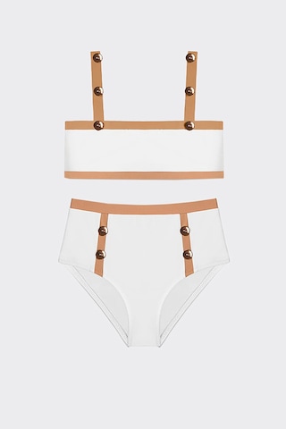 Panço Moeva Kız Çocuk Beyaz Bikini