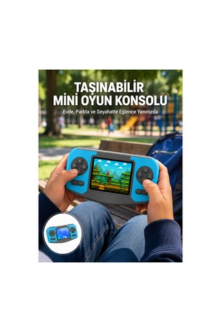 Taşınabilir Mini Video Oyun Konsolu Ergonomik Tasarım Sarı