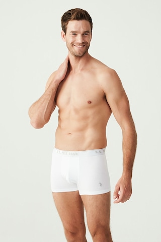 U.S. Polo Assn. U S Polo Assn Erkek Beyaz Kırmızı Lacivert 3 Lü Boxer 2487 Beyaz Kırmızı Lacivert Beyaz - Kırmızı - Lacivert