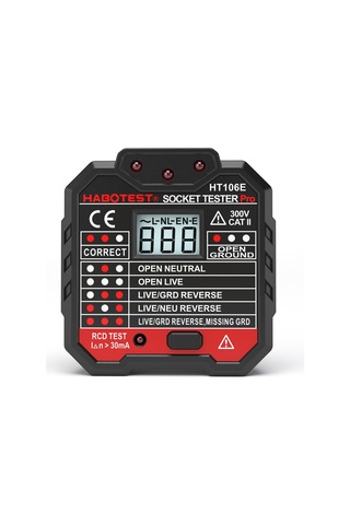 Springsun Huabo Hassas Dijital Lcd Soket Test Cihazı İngiliz Standardı Ht106e