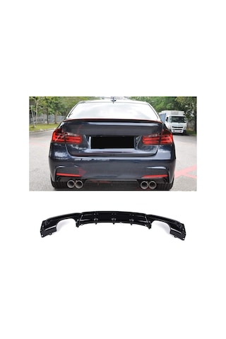 Bmw F30 Difüzör M Performans Parlak Siyah Boyalı Tek-çift Çıkışlı Tek-Tek Çikişli