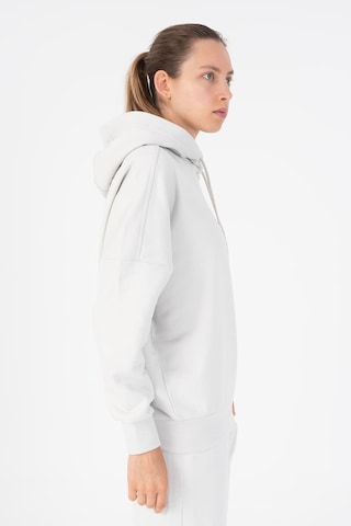 Maraton Oversize Kadın Bisiklet Yaka Gümüş Gri Sweatshirt Gümüş Gri