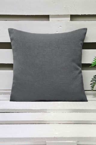 Melodie Keten Kırlent Kılıfı Koyu Gri 45X45 Cm