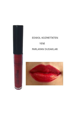 Edwol Make Up Likit Işıldayan Parlak Ruj Kırmızı