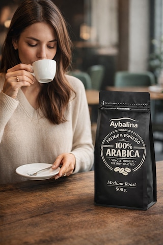Muhteşem Lezzet, Elit Kalite, Mükemmel Kavrum %100 Arabica Espresso Kahve Çekirdeği 500 G Çekirdek Kahve
