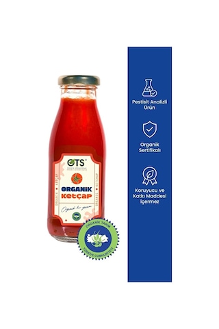 Ots Organik Ketçap 275 gr (Organik Sertifikalı, Pestisit Analizli)