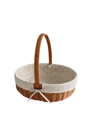 Homyl Taklit Rattan Piknik Sepeti Dokuma Meyve Stil C