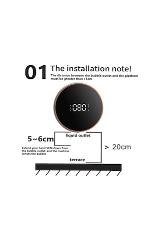 Tongxida Siyah Akıllı Sabunluk 280ml Fotoselli Hareket Sensörü Yıkama El Cihazı 1200mah Duvara Monte Sıvı Sabunluk Siyah