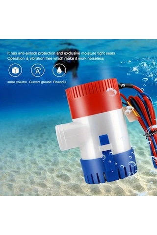 Motion003 12v 1100gph Yüksek Verimli Dalgıç Su Pompası Tekne Deniz Uçağı Karavan İçin D