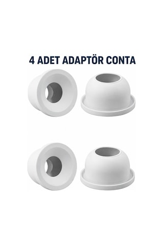 4 Adet Adaptör Conta Lavabo Sifon Gider Bağlantı Contası 50'lik Pimaş Pvc Sızdırmazlık Koku Önleyici