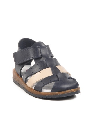 Lacivert Bej Cırtlı Hafif Unisex Çocuk Sandalet 17370 B Lacivert-hardal