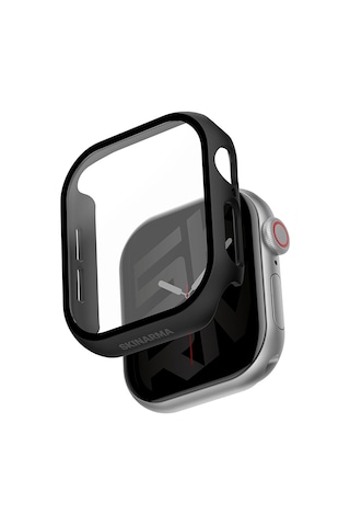 Watch 10 42mm Uyumlu Skinarma Gado Sert Silikon Kasa Ve Ekran Koruyucu Siyah