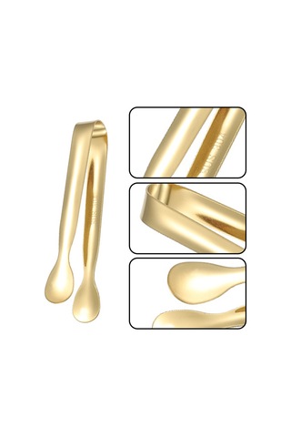 Paslanmaz Çelikten Yapılmış Şeker Ve Buz Maşası, Altın