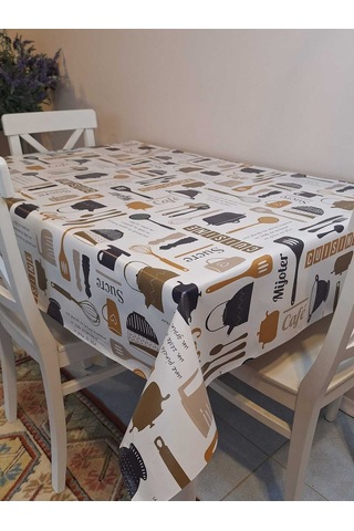Elyaflı Pvc Masa Örtüsü Modern, Dayanıklı, Silinebilir Ve Şık Görünüm 01fnt8276 Kahverengi