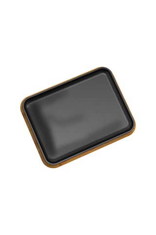 Lava Döküm Dikdörtgen Servis Tabağı Kayın Servis Ahşabı. Ölçü 34x25cm.