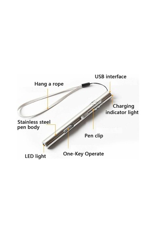 Paket Hemşire Kalem Işığı Tıbbi Kalem Işığı Usb Şarj Edilebilir Led El Feneri Paslanmaz Çelik El Feneri Doktorlar Ve Öğrenciler İçin