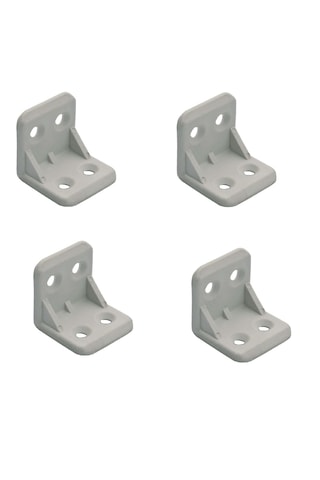 Mobilya Rafı Plastik L Köşe Bağlantı Gri 100 Adet
