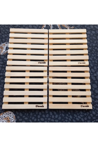 Escoines Koleksiyon 4adet Gönderilecektir Ahşap Kare Nihale 18,5x18,5cm Sarıçam 39963669466976adb3 Sarı