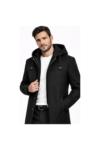 Classics Men Claassics Men Erkek Regular Fit Kaşe Kaban Ceket - 7530 Siyah
