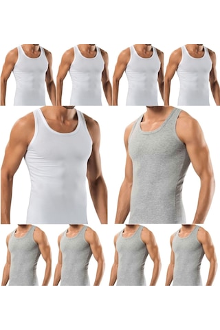 10 Adet Erkek Slim Fit Likralı Penye Sporcu Rambo Atleti 001