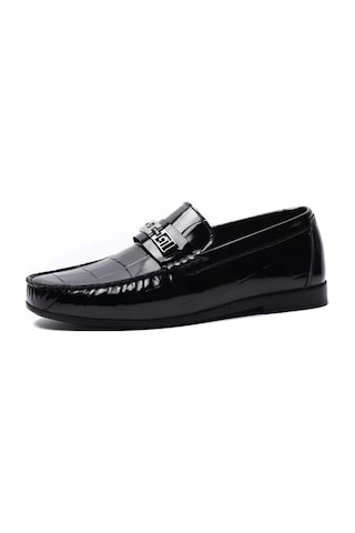 Pierre Cardin 1642621 Siyah Rugan Erkek Loafer Günlük Deri Ayakkabı Siyah Rugan