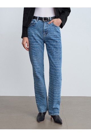 Dilvin 72095 %100 Pamuk Straight Jean-mavi Mavi